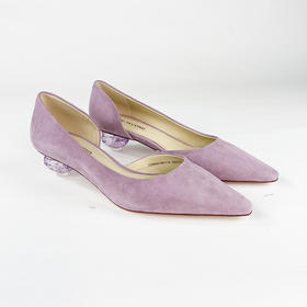 IUIU SECOND 彩色甜心尖头羊皮绒面浅口单鞋侧空鞋U20AH17671