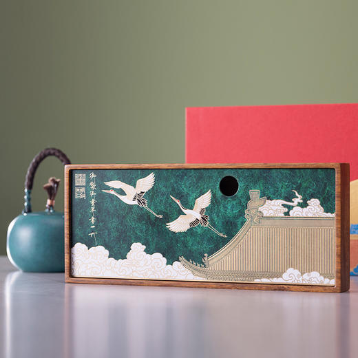 朱炳仁铜 单人便携泡茶壶 鹤喜欢庆套装-分销 商品图2