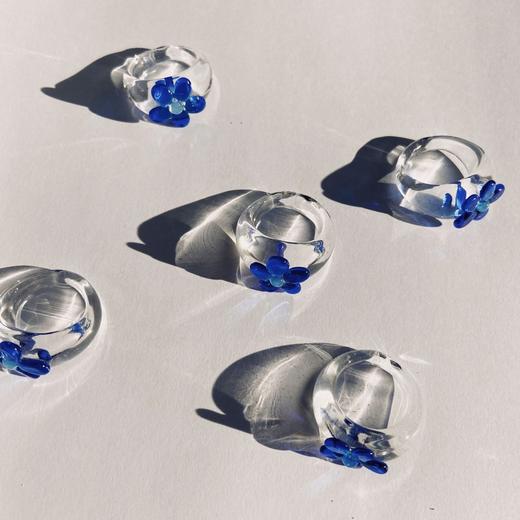 订购8周到｜Ninfa-Blue Flower-蓝色花花 戒指［葡萄牙设计师］ 商品图0