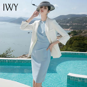 夏季蓝色无袖名媛C955+Q620-L