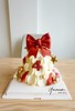 「女士」纪念红蝴蝶结数字树蛋糕 商品缩略图0