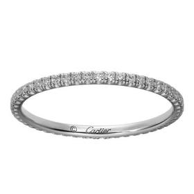 【包税】CARTIER/卡地亚 ALLIANCE ETINCELLE系列 18K金白金镶嵌49颗明亮式切割钻石 结婚求婚订婚戒指B4210400