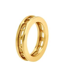 【包税】BVLGARI/宝格丽 22春夏新款B.ZERO1系列 18K金黄金镂空徽标戒指359626