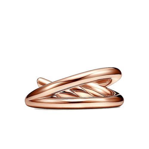【包税】Tiffany & Co./蒂芙尼 22春夏新款 Knot系列 18K金 玫瑰金色 双行绳结戒指GRP11997 商品图1
