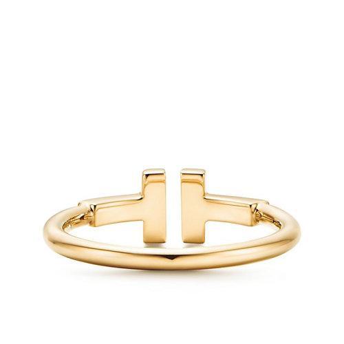 【包税】Tiffany & Co./蒂芙尼 经典Tiffany T系列 18K金黄金T形图案Wire戒指指环GRP07780 商品图2
