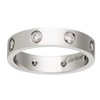 【包税】CARTIER/卡地亚 经典款 LOVE 18K金白金钻石结婚戒指镶嵌8颗钻石B4050600 商品缩略图0