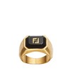 【包税】FENDI/芬迪 2021秋冬新款 FF系列 男士复古金色饰面金属黑色宝石FF图案戒指 7AJ527F1NF1F0V 商品缩略图0