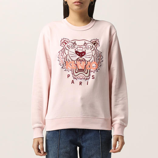 【二】KENZO 高田贤三 女士棉质经典大虎头长袖卫衣 粉色 FC52 SW824 4XL 34 商品图0