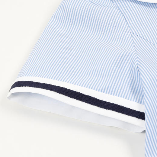 mettekids儿童裙子2022夏季新款女孩洋气时髦白色条纹女童连衣裙 商品图5