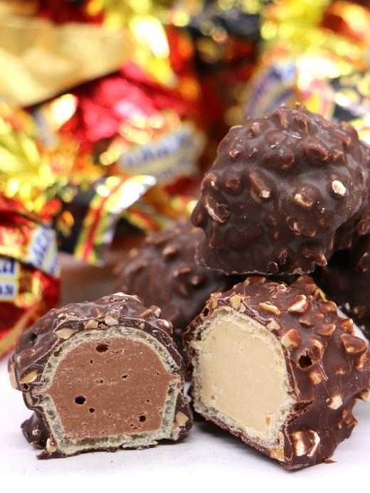 【中欧班列精选】斯拉夫奶罐花生碎夹心牛奶糖果500g俄罗斯进口巧克力喜糖零食年货 商品图2