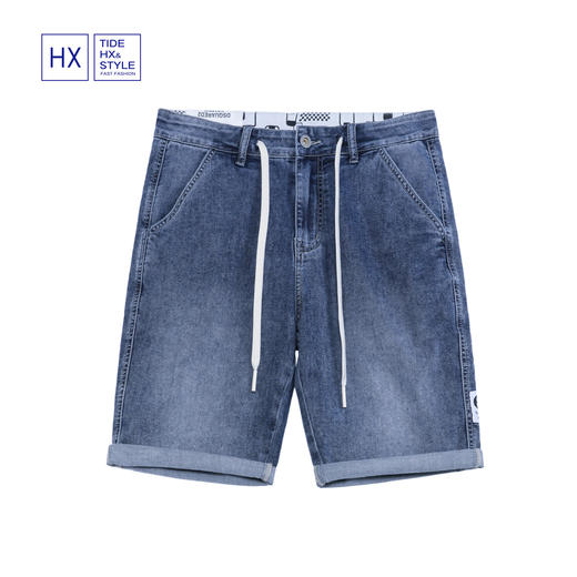 【断码清仓】HX 夏季水洗牛仔五分裤S207220023101短裤 商品图6
