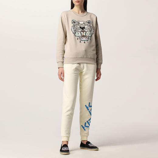 【一】KENZO 高田贤三 女士棉质经典大虎头长袖卫衣 浅灰色 FC52 SW824 4XL 08 商品图3