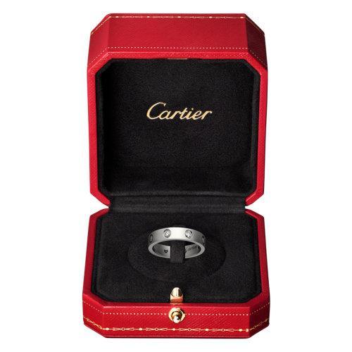 【包税】CARTIER/卡地亚 经典款 LOVE 18K金白金钻石结婚戒指镶嵌8颗钻石B4050600 商品图3