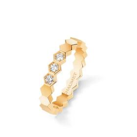 【包税】Chaumet/尚美 经典BEE MY LOVE系列 18k金黄金爱?巢钻石戒指 083362