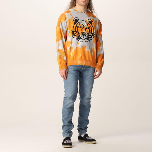 KENZO 高田贤三 男士棉质抽象大虎头长袖卫衣 混色 FC55 PU689 3TE 16 商品图3