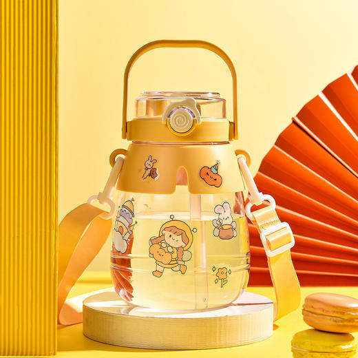 大水杯布丁杯颜值可爱杯子居家日用餐饮用具塑料嘟嘟杯女水壶特大号 商品图2