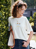 OLrain法式高级穿搭白色短袖t恤女夏季2022新款宽松时尚天丝上衣 商品缩略图3