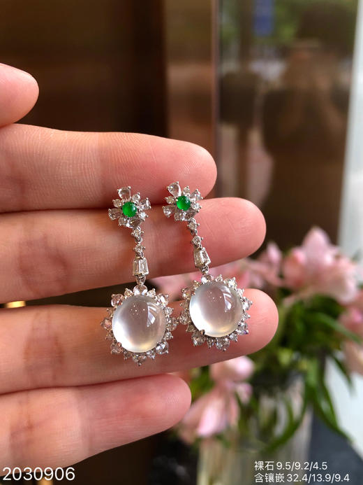 2030906，玻璃蛋面耳坠，具体价格微信咨询 商品图4