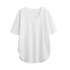 白色瑜伽上衣女运动罩衫宽松显瘦跑步运动T恤上衣夏季健身服短袖 商品缩略图4