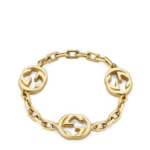 【包税】现货特价 GUCCI/古驰 21年秋冬新款GG系列 18k金黄金GG细节链条戒指 商品图1