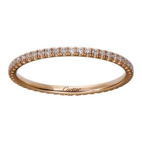 【包税】CARTIER/卡地亚 ?tincelle de Cartier系列 18K金玫瑰金镶嵌49颗明亮式切割钻石 简约排钻结婚求婚订婚戒指B4210500