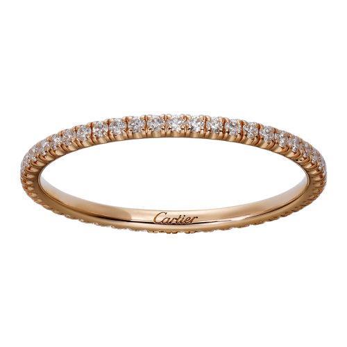 【包税】CARTIER/卡地亚 ?tincelle de Cartier系列 18K金玫瑰金镶嵌49颗明亮式切割钻石 简约排钻结婚求婚订婚戒指B4210500 商品图0