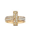 【包税】Tiffany & Co./蒂芙尼 经典T1系列 18K金黄金镶嵌钻石4.2mm宽戒指婚戒GRP11525 商品缩略图0