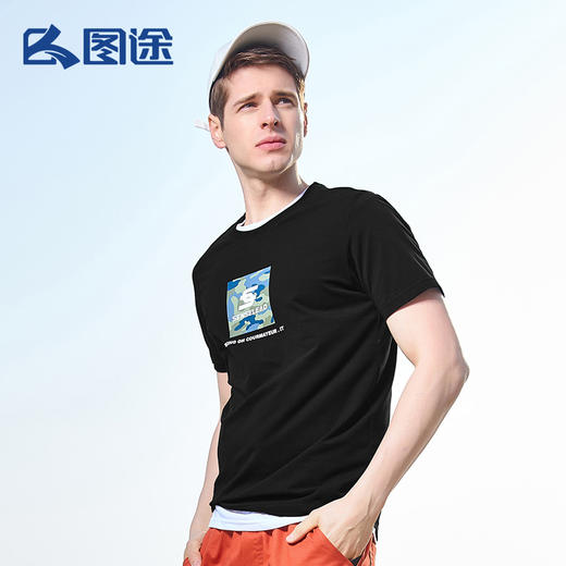 Senselead森力/男式短袖棉T恤 SSAJH81021 商品图0