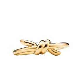 【包税】Tiffany & Co./蒂芙尼 22春夏新款 Knot系列 18K金 黄金色 绳结戒指GRP12002