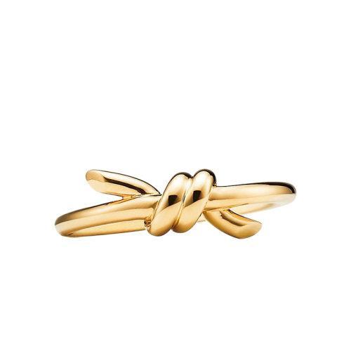 【包税】Tiffany & Co./蒂芙尼 22春夏新款 Knot系列 18K金 黄金色 绳结戒指GRP12002 商品图0