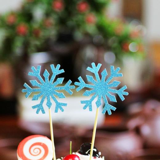 雪花系列插件 圣诞蛋糕插件 雪花 多色可选 商品图4