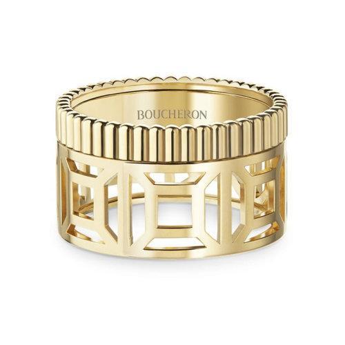 【包税】BOUCHERON/宝诗龙 quatre radiant系列 18k金黄金镂空戒指JRG03004 商品图0