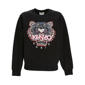 【二】KENZO 高田贤三 女士棉质经典大虎头长袖卫衣 黑色 FC52 SW824 4XL 99