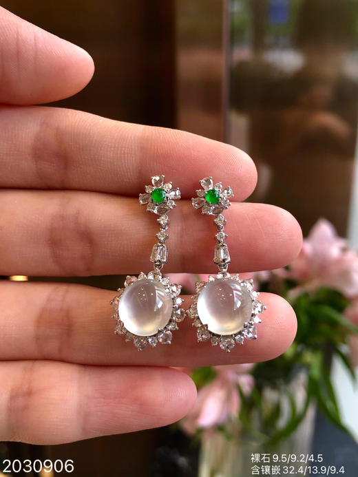 2030906，玻璃蛋面耳坠，具体价格微信咨询 商品图6