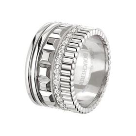 【包税】预售2-3周 BOUCHERON/宝诗龙 quatre radiant系列 18k金白金25颗圆形钻石戒指 JRG01986