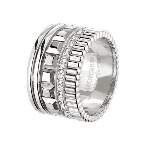 【包税】预售2-3周 BOUCHERON/宝诗龙 quatre radiant系列 18k金白金25颗圆形钻石戒指 JRG01986 商品图0