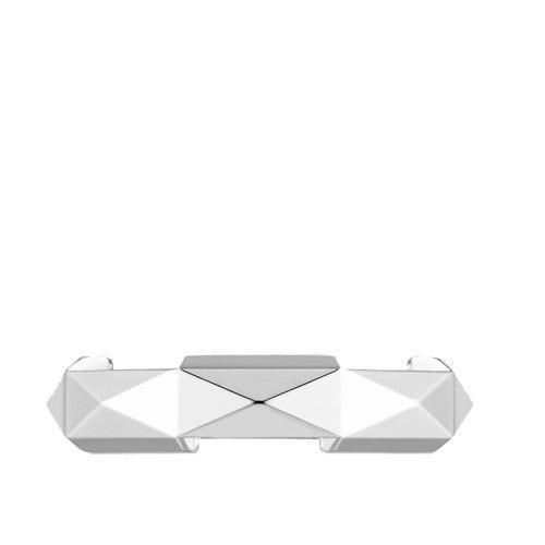 【包税】GUCCI/古驰 2021春夏新款 Link to Love系列 18k金白金Gucci铭文饰钉细节宽形戒指662188J85029000 商品图3