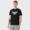 【二】EMPORIO ARMANI 阿玛尼 男士棉质徽标印花圆领短袖T恤 深蓝色 8N1TN5 1JPZZ 0975 商品缩略图1