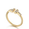 【包税】Tiffany & Co./蒂芙尼 经典Tiffany T系列 18K金黄金镶嵌钻石T形Wire戒指婚戒GRP07759 商品缩略图1