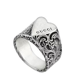 【包税】GUCCI/古驰 22春夏新款 925银雕花徽标戒指678913J84000728