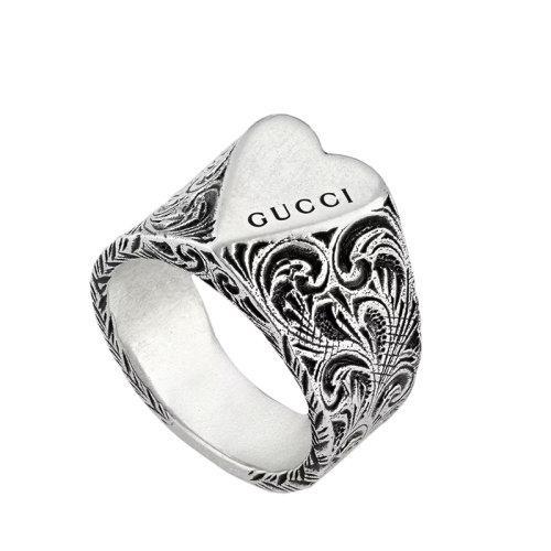 【包税】GUCCI/古驰 22春夏新款 925银雕花徽标戒指678913J84000728 商品图0