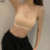 【ㄧ低U美背，V领露脐】黛唯梵 纯棉固定杯，少女抹胸，大U美背，心无钢圈内衣女，小胸聚拢一体式文胸罩，两件套热卖 商品缩略图6