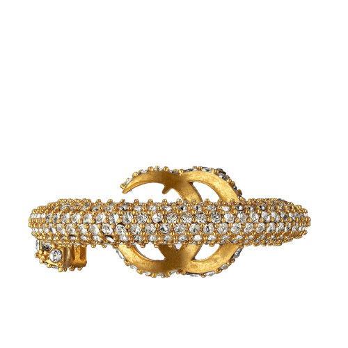 【包税】GUCCI/古驰 2021春夏新款 金色金属水晶双G图案戒指645625J1D508062 商品图3