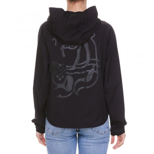 KENZO 高田贤三 女士小虎头徽标抽象图案印花连帽外套 黑色 FC52 BL131 9NU 99 商品图3