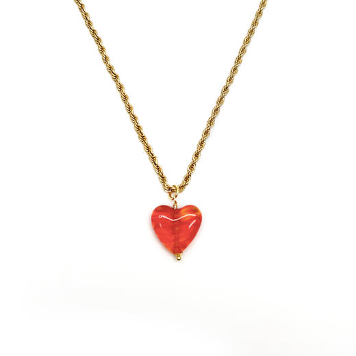 订购8周到｜Ninfa-Heart-爱心 项链（红色）［葡萄牙设计师］ 商品图4