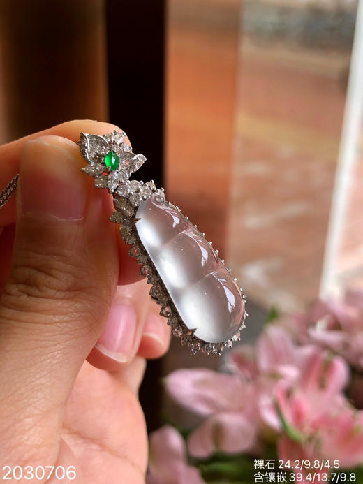 2030706，玻璃福豆吊坠，具体价格微信咨询 商品图2