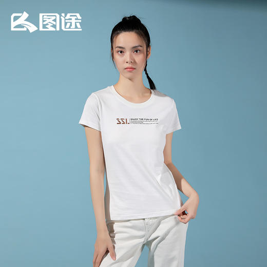Senselead森力/女式短袖棉T恤 SSAJI82163 商品图5