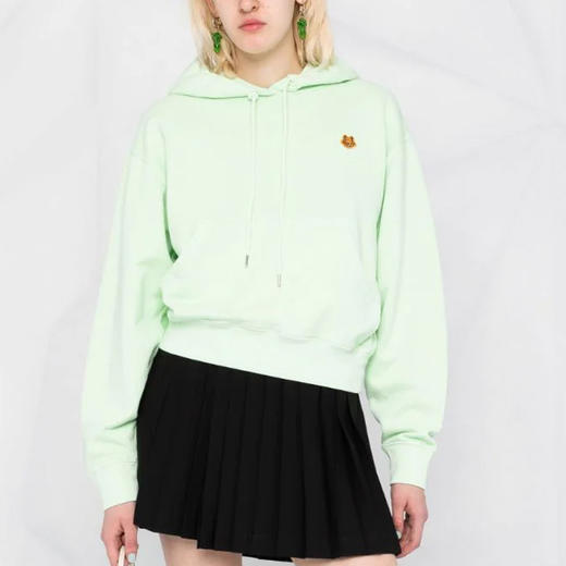 KENZO 高田贤三 女士棉质小虎头徽标连帽长袖卫衣 绿色 FC52 SW777 4MC 47 商品图1