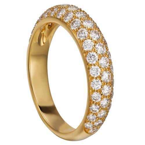 【包税】CARTIER/卡地亚 ETINCELLE系列 18K金黄金镶嵌55颗明亮式切割钻石 结婚求婚订婚戒指B4220500 商品图1