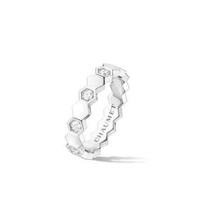 【包税】预购1-2周 Chaumet/尚美 戒指/指环 Bee My Love系列 女士18k金白金半镶明亮切割钻石几何图案戒指 084676